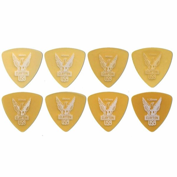 Clayton Ultem Tortoise Rounded Triangle Guitar Picks- 0.45 mm, 48PK URT45